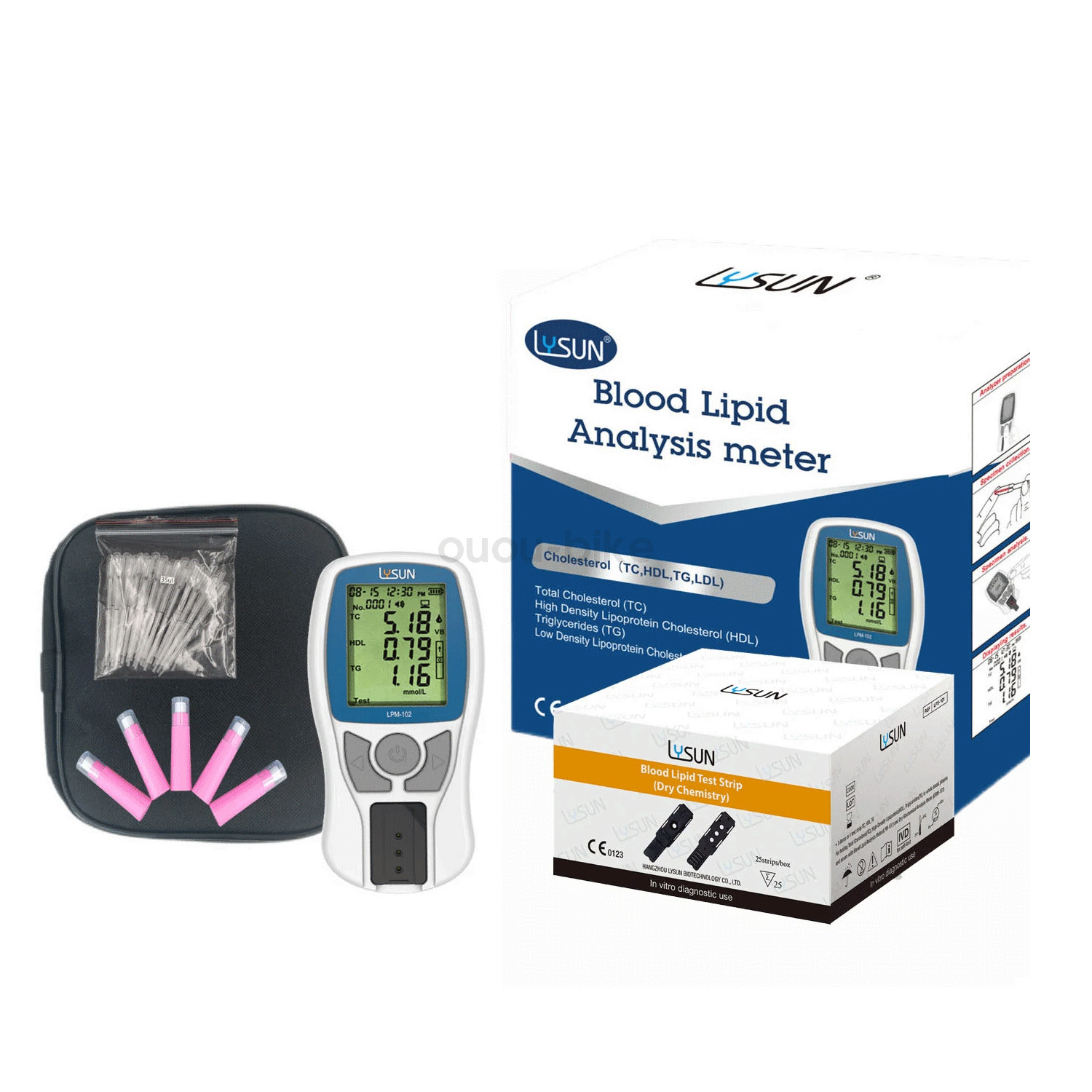 5 in 1 Optics Blood Lipid Analyzer Total Cholesterol (TC) with 10pcs Strips