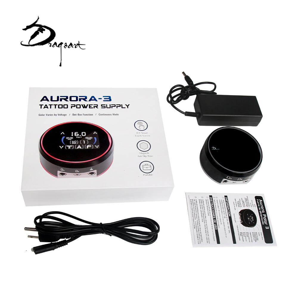 Aurora 3 Tattoo Power Supply Touch Screen Dot Box Upgraded Tattoo Machine Supply