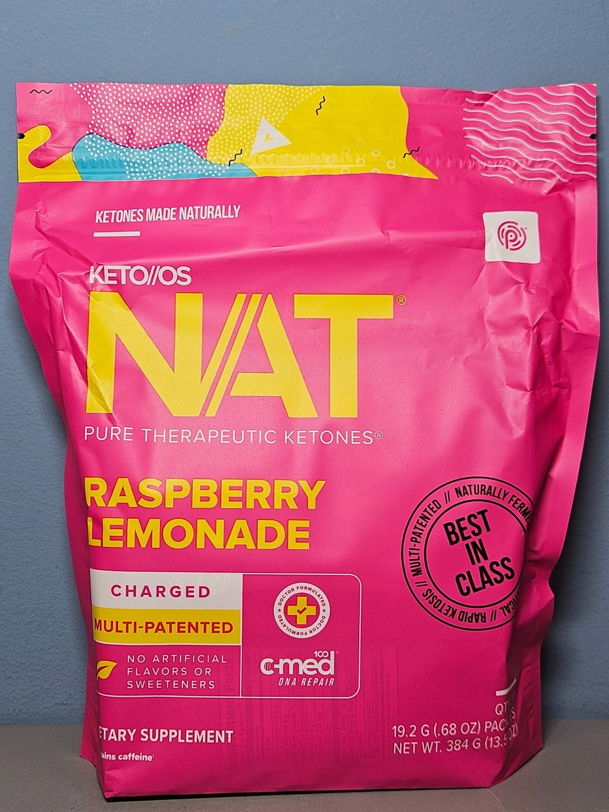 Pruvit KETO OS NAT Pure Therapeutic Ketones Raspberry Lemonade 20 Packs – New