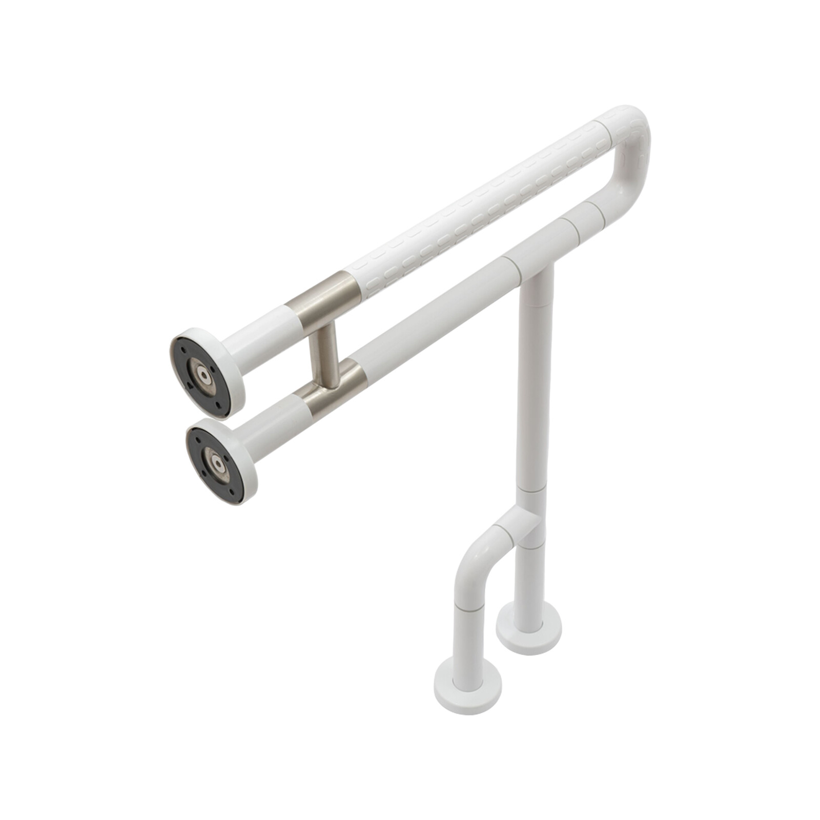 U-Shaped Toilet Grab Bar 60×70 cm SUS201 Stainless Steel ABS Grip 551lbs