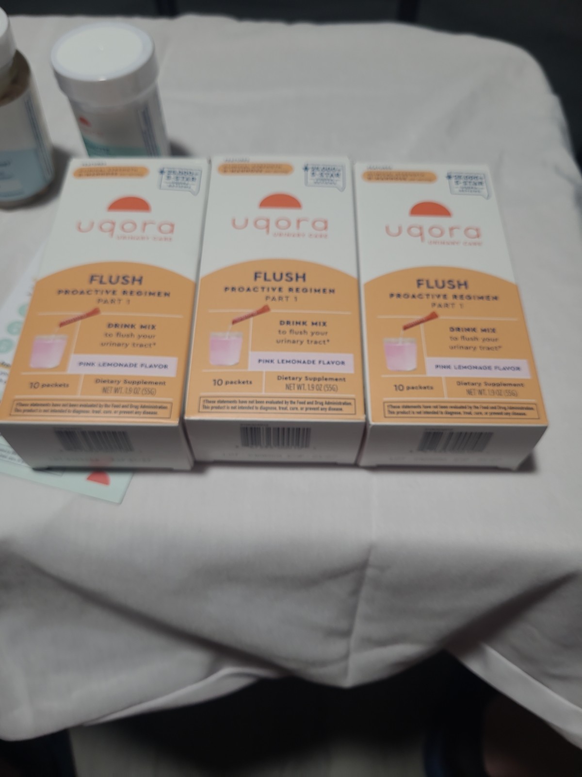 Uqora Complete Regimen- Urinary Tract Support Pink Lemonade Drink Mix Packets