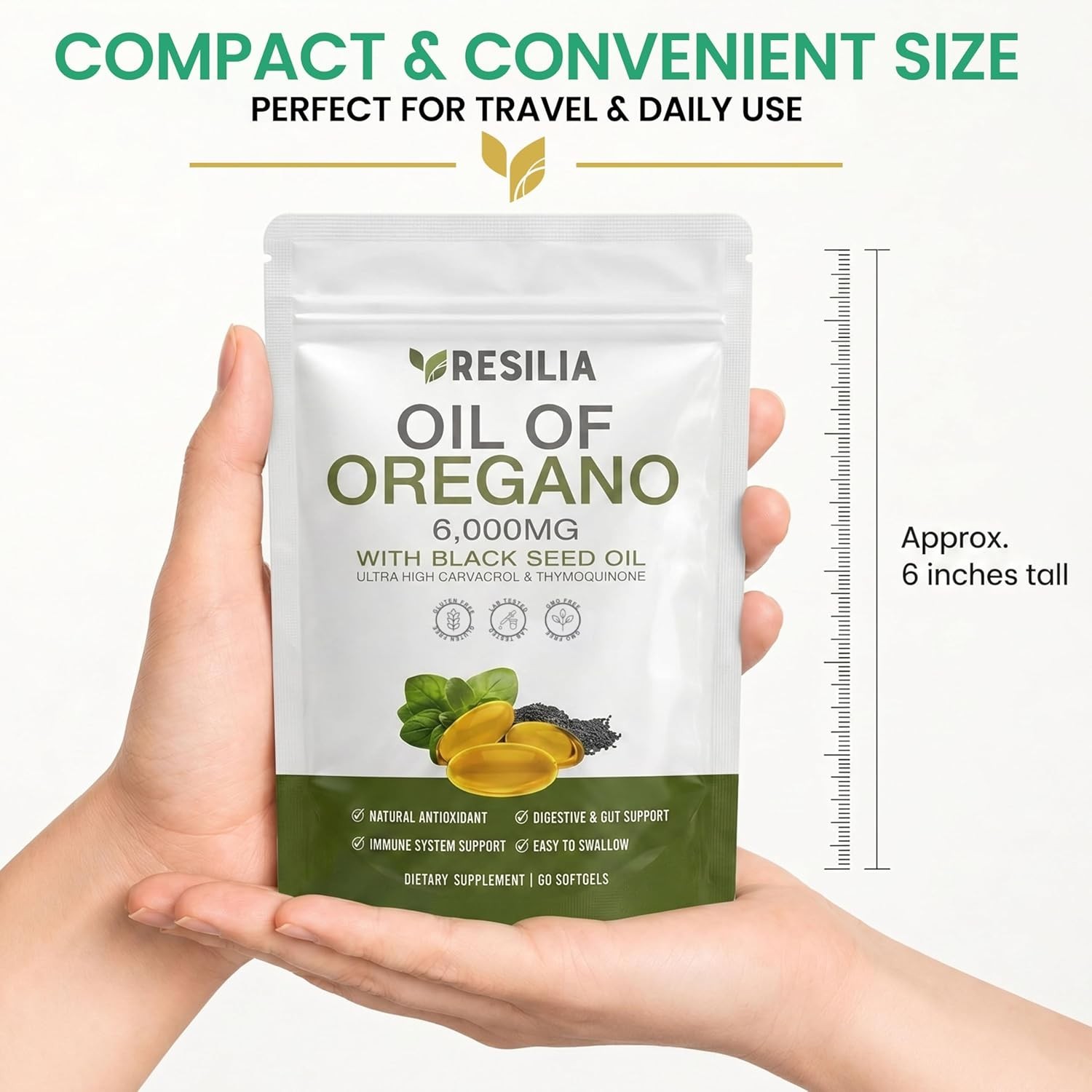 2-in-1 Oil of Oregano & Black Seed Softgels | Immune Support