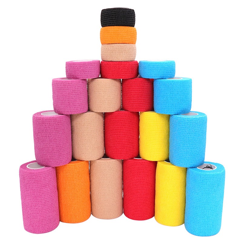 6/12Pack Athletic Wrap Tape Medical Self Adhesive Bandage Rolls Gauze 5 Yards US