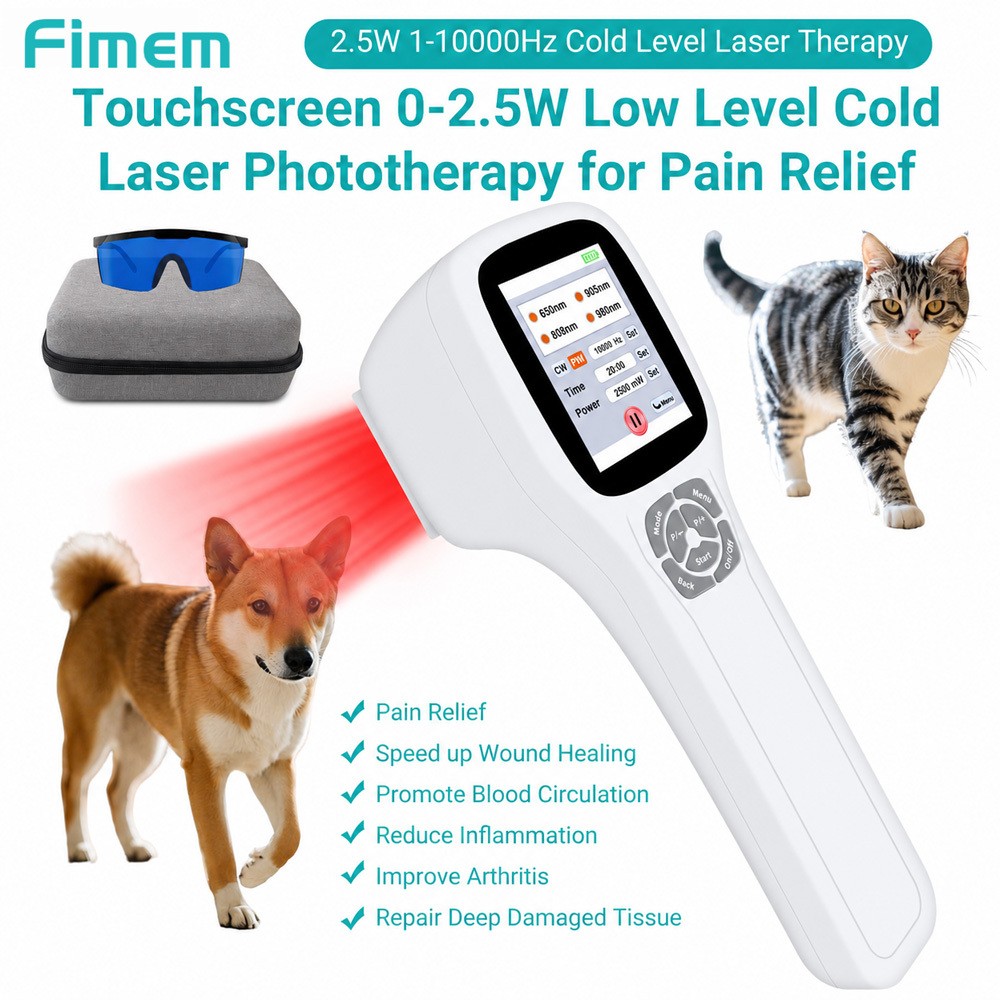 2500mW LLLT Red & NIR Laser Therapy 25 Diodes Pain Relief for Pets Dog Cat Horse