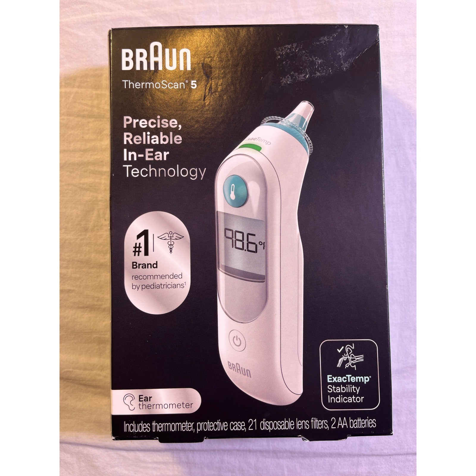 Braun ThermoScan 5 Ear Thermometer Unisex OS White NEW IRT6500 ExacTemp