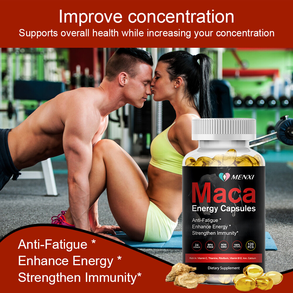 Peruvian Maca 120 Capsules Extract Men & Women Enhancing Libido Highest Potency
