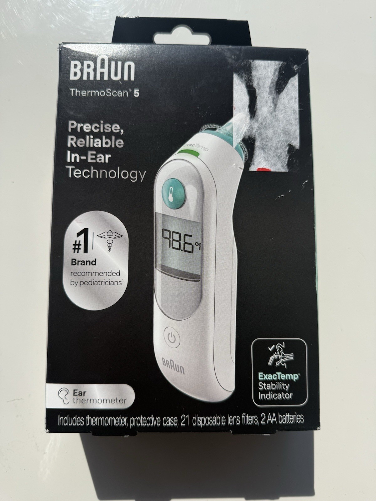 Braun ThermoScan 5 with ExactTemp Ear Thermometer **NEW, OPEN BOX**