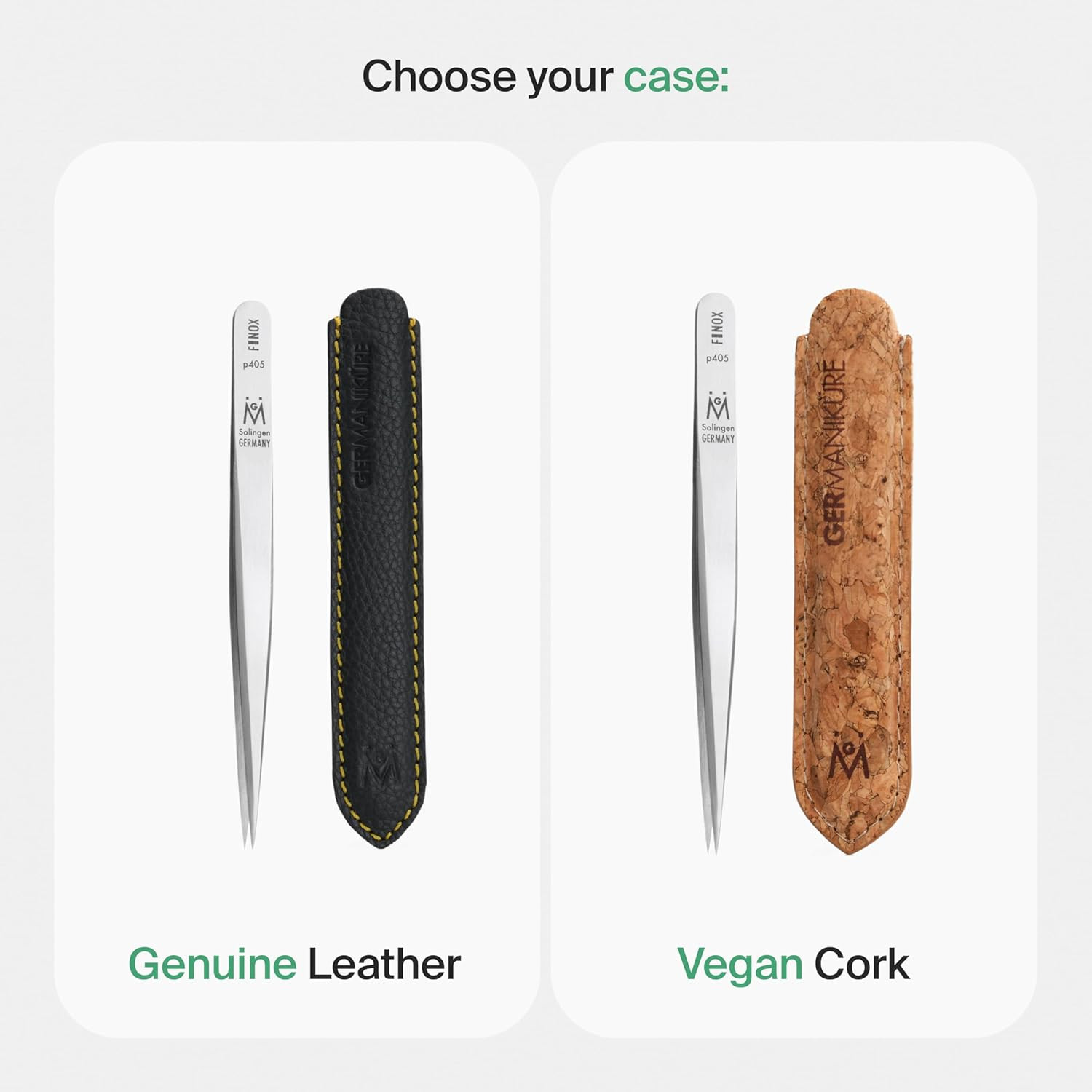 Pointed Tweezers in Leather Case – Made in Solingen Germany