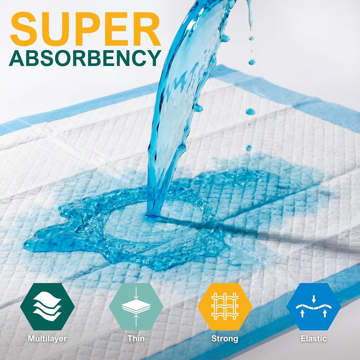 Disposable Underpads 17 x 24 Inches, 100 Count Incontinence Pads Bed Covers