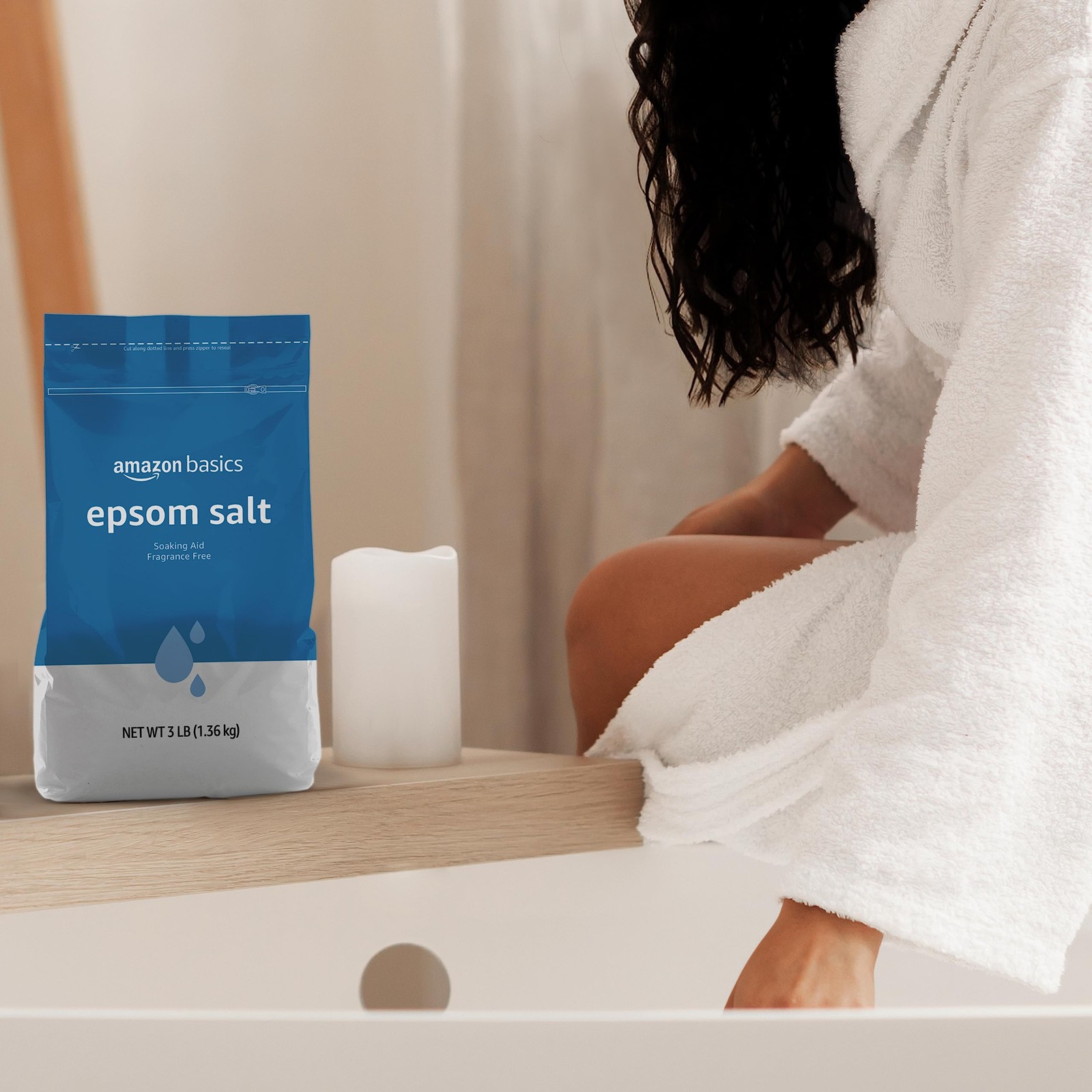Amazon Basics Epsom Salt Soak Unscented Magnesium Sulfate USP Muscle and Feet