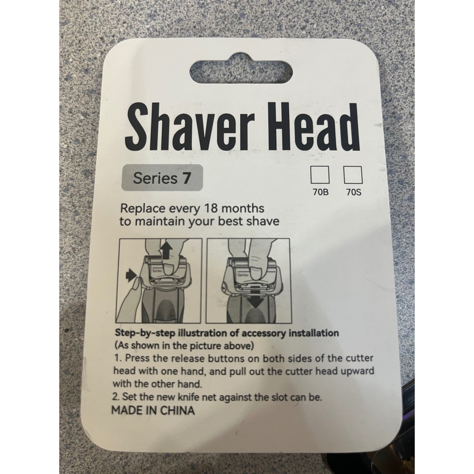 2Pack Series 7 Replacement Head for Braun Series 7 Foil Shaver 70s 790cc 760cc