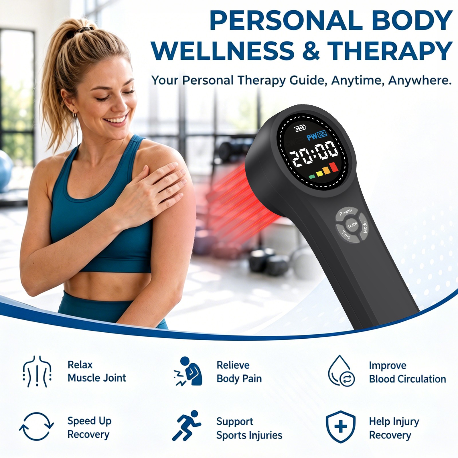 1760mW LLLT Cold Laser Therapy for Knee Shoulder Neck Back Wrist and Elbow Aches