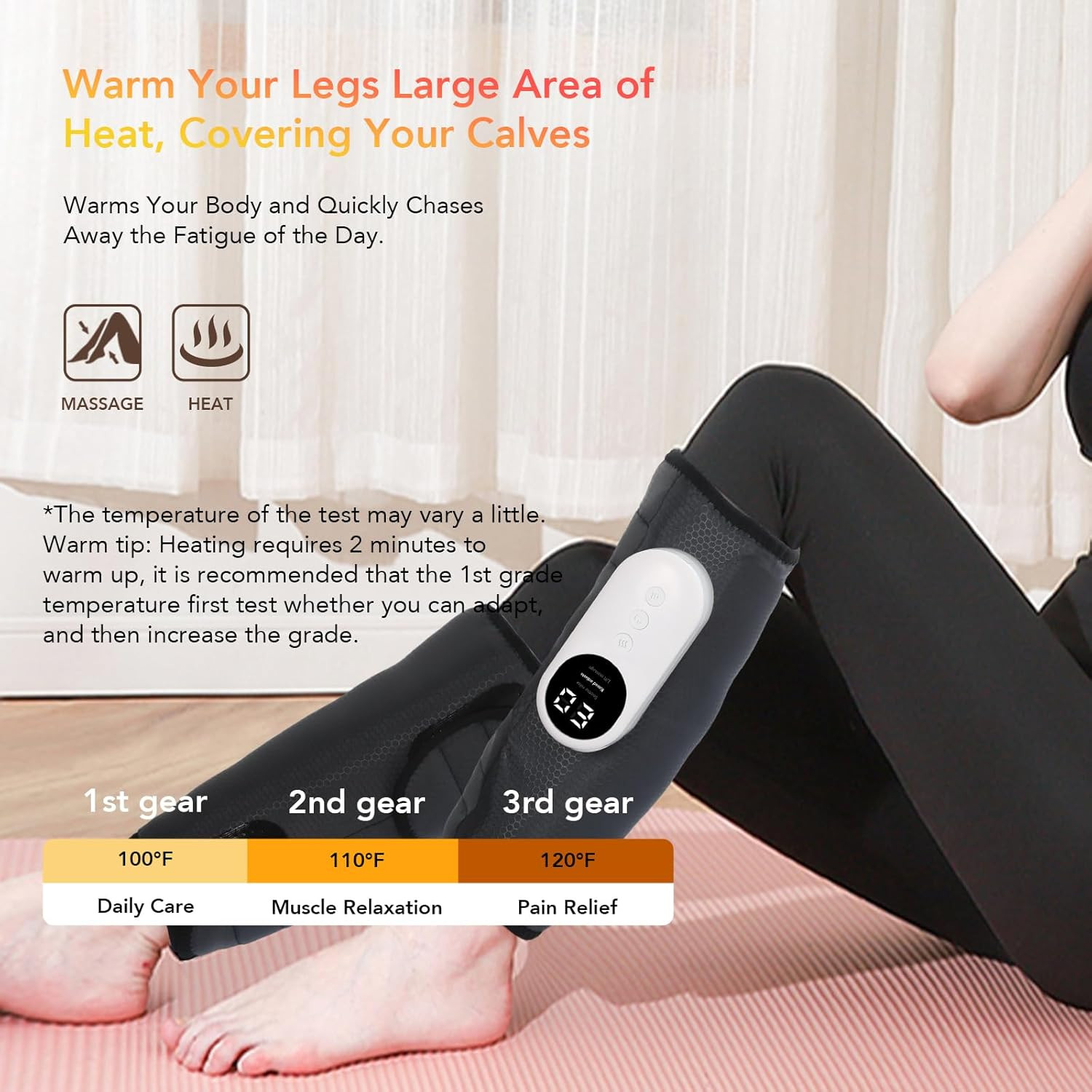 Leg Massager for Circulation and Pain Relief, Calf Air Compression Massager with