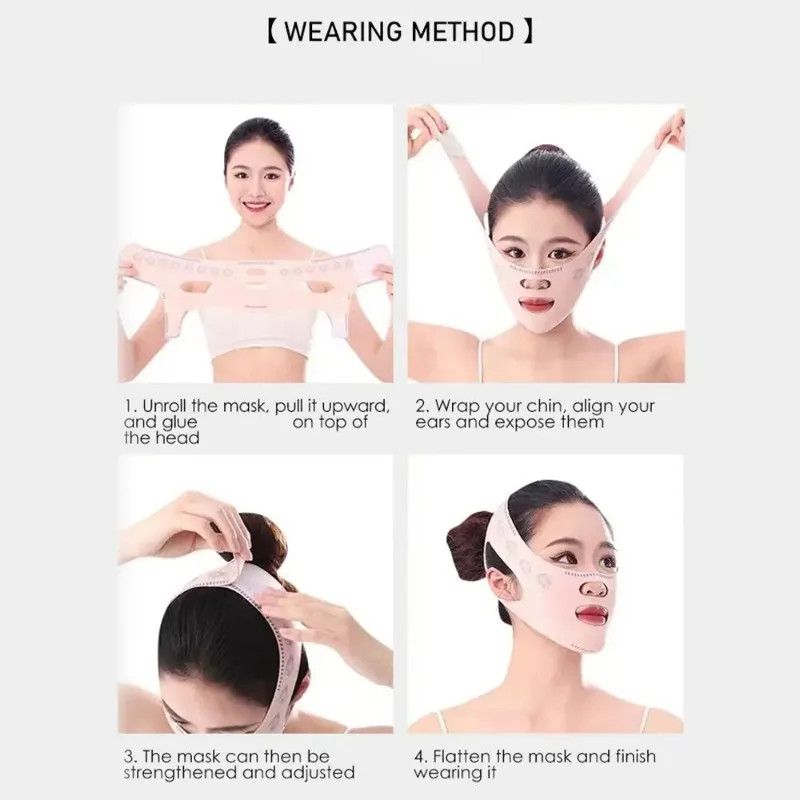 Reusable Adjustable Elastic Facial Wrap Breathable Face Care Band Household Beau