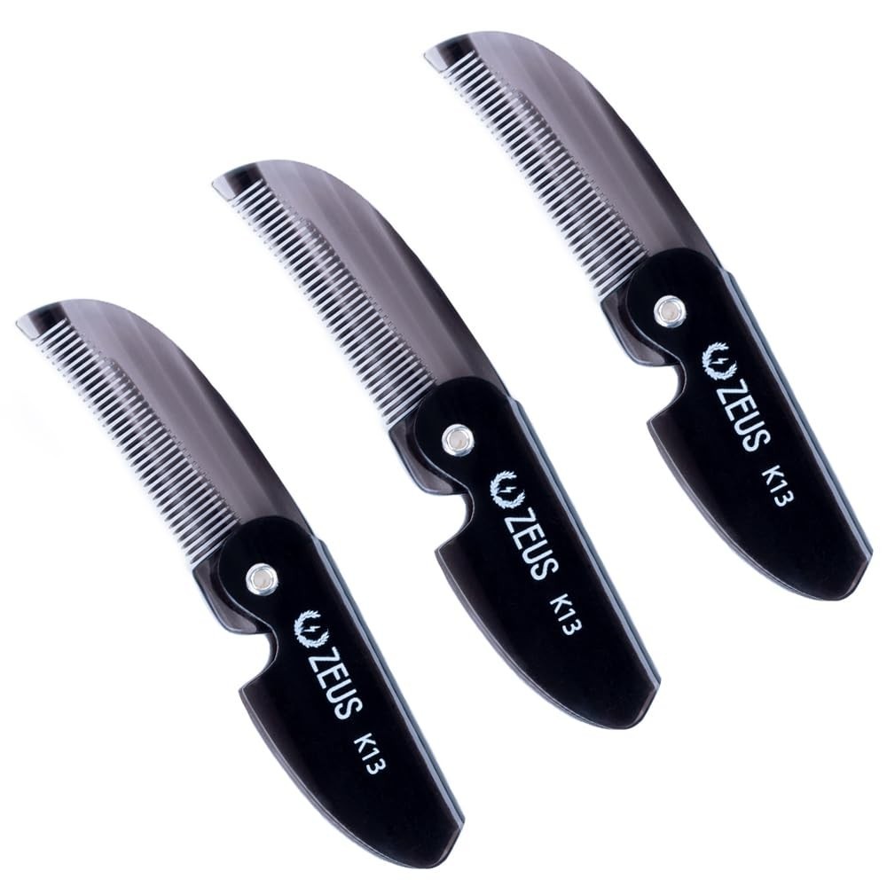 Folding Mustache Comb for Men – Handmade Pocket Comb for Beard & Moustache Groom