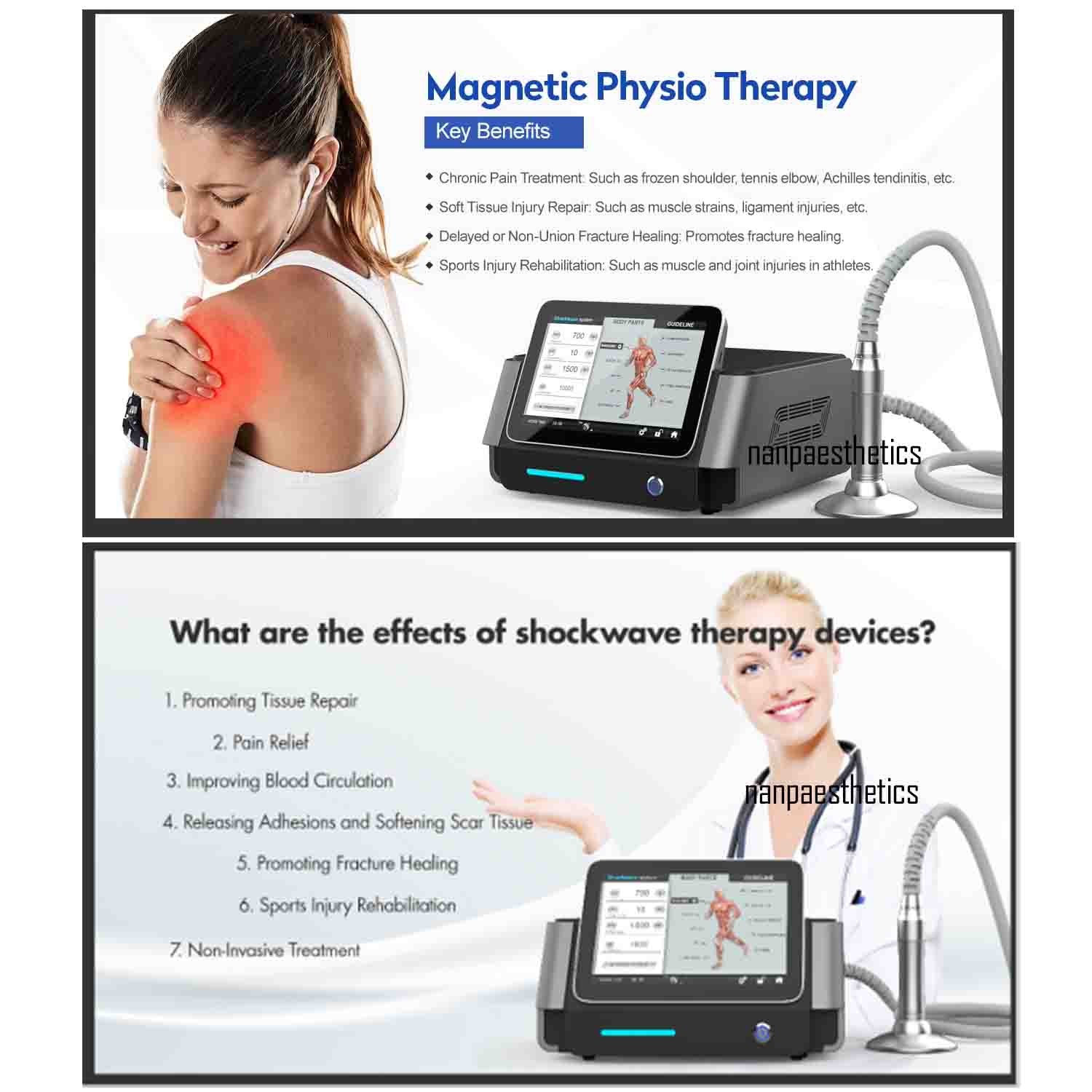 Shockwave Therapy Machine Physiotherapy Muscle Pain Relief Body Rehabilitation