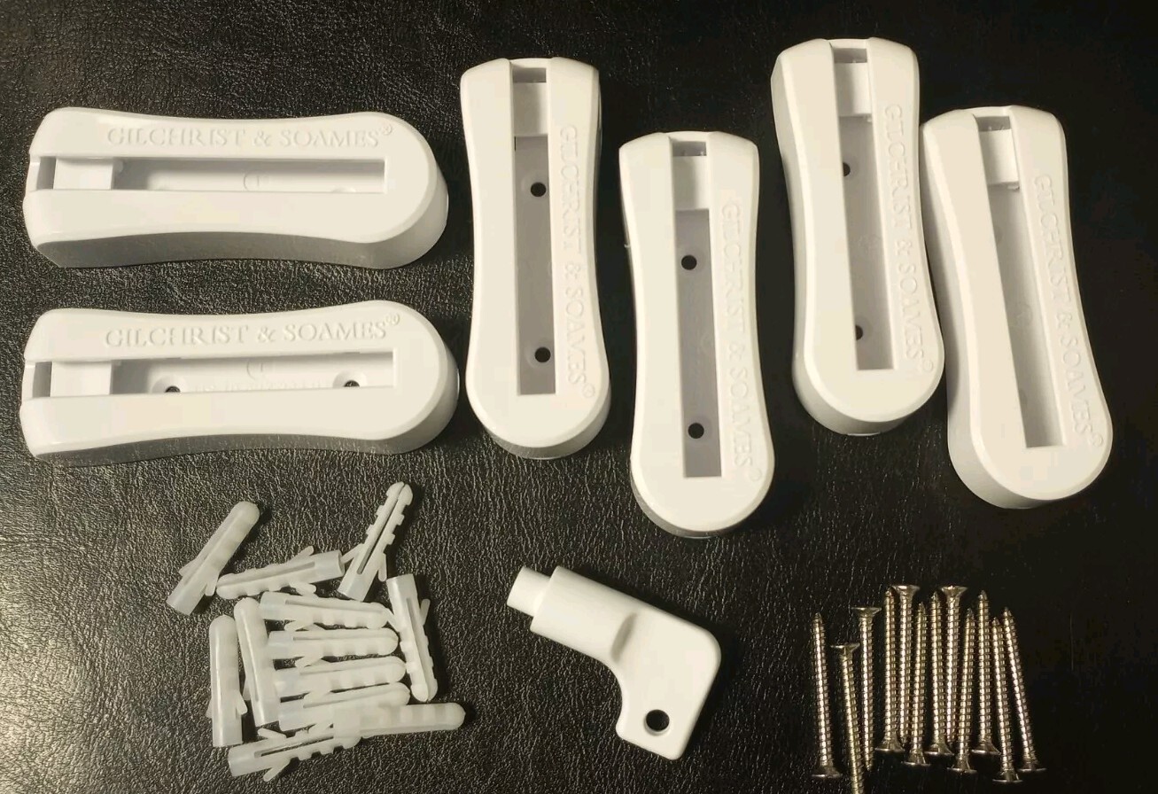 6 Mini Disappearing ABS Bracket Screw Mount Use For Gilchrist & Soames With Key