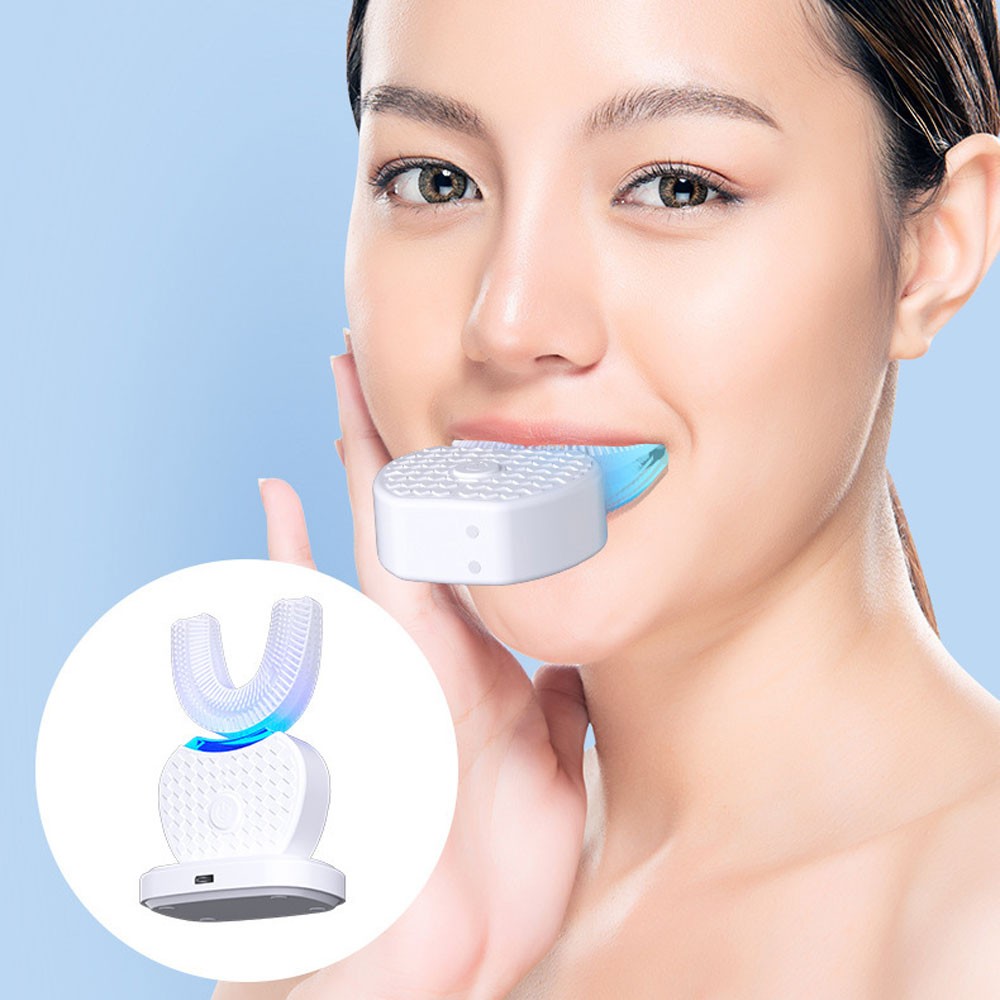 U Shaped Adult Electric Toothbrush Automatic Ultrasonic Cleaning Toothbrush KU