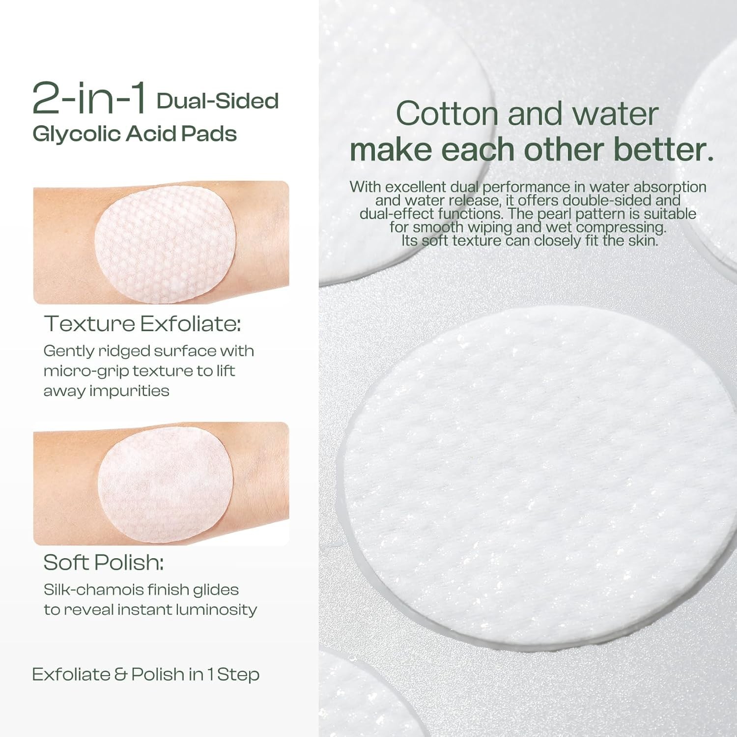 Glycolic Acid Pads 20%: Dual Sided Exfoliating Face 60 Count (Pack of 1)