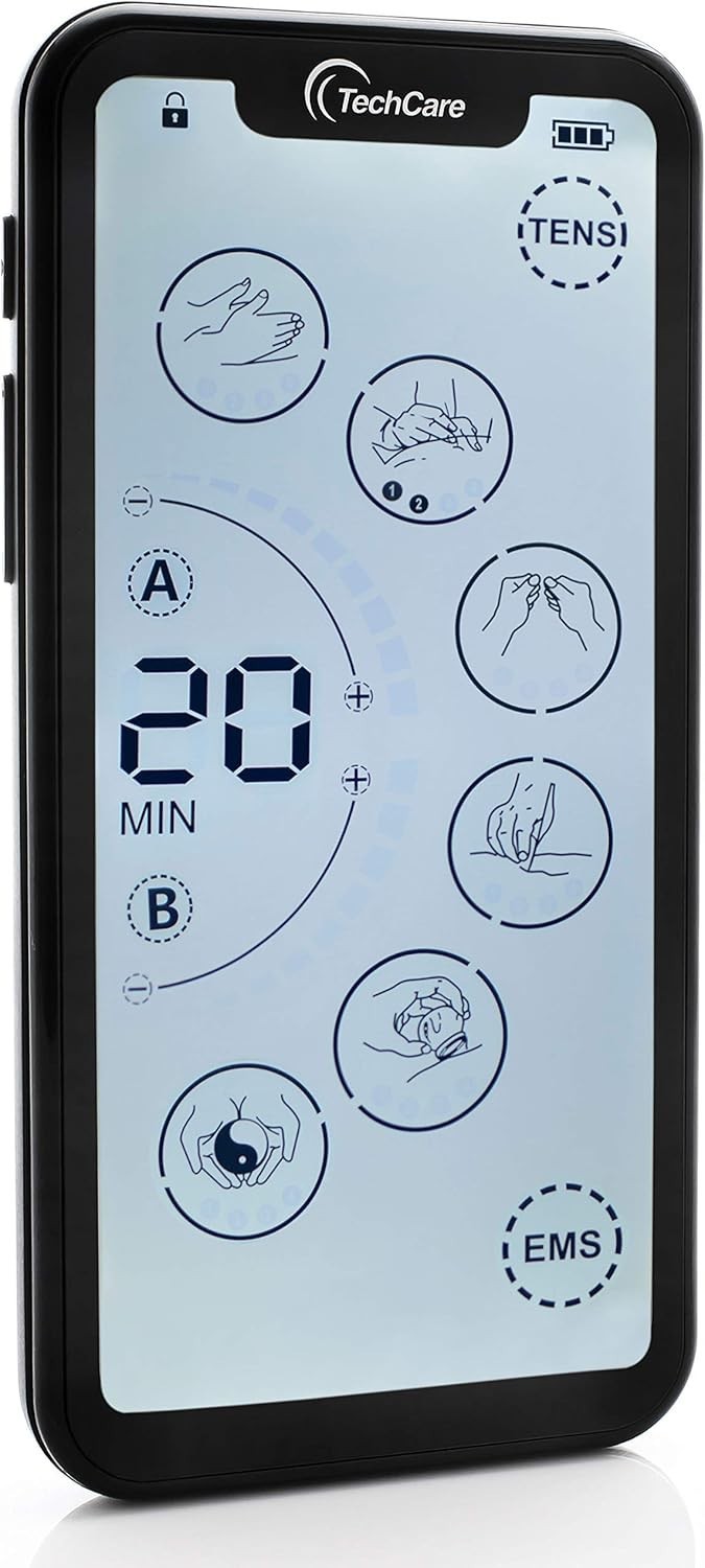 Touchscreen EMS Device, Dual Channel, Rechargeable, Deep Tissue Pain Relief
