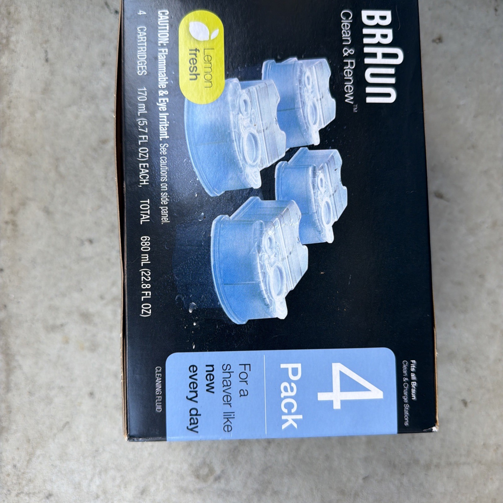 Braun CCR4 Clean & Renew Shaver Cleaning Cartridge Refills 4-Pack Type 5331