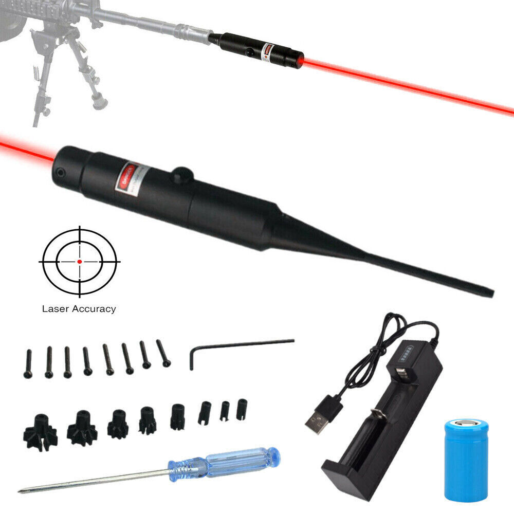 Red Laser Bore Sighter Sight Collimator for Rifle Handgun .177 to .50 Caliber