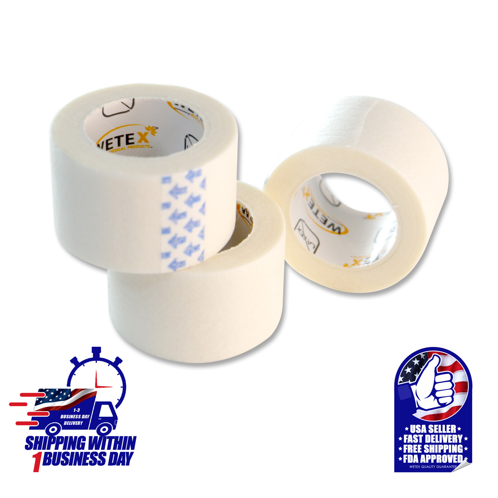 Surgical Paper Tape, FDA, 2 Sizes, White Color