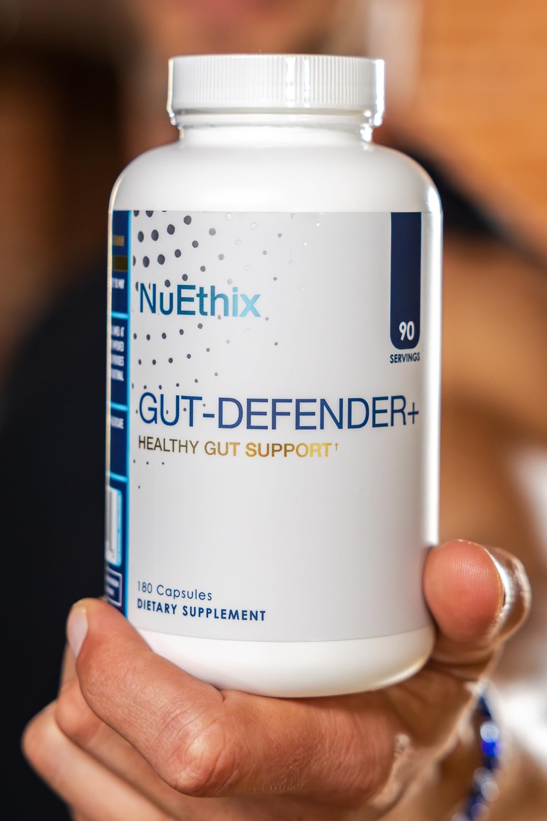 NuEthix Formulations Gut Defender+ Microbiome 180 Count (Pack of 1), Red