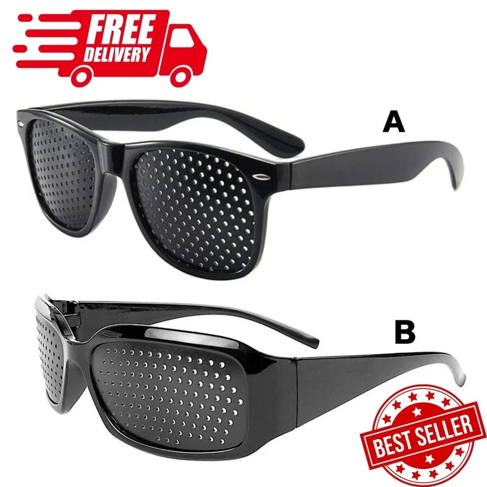 2 Pair Small hole Glasses Eyes Correction Exercise Eyesight Care Improvement NEW