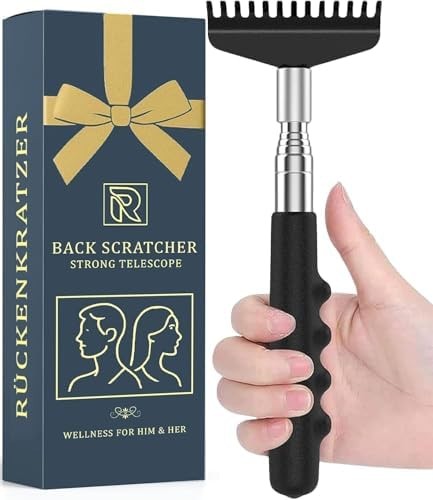 Robust Telescoping Back Scratcher for Instant Itch Relief, Extra Wide Head, S…