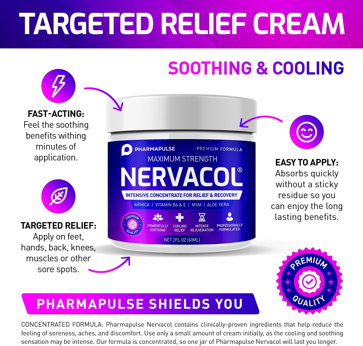 Neuropathy Cream – Maximum Strength for Feet, Hands, Legs, Toes, Lower Back – Al