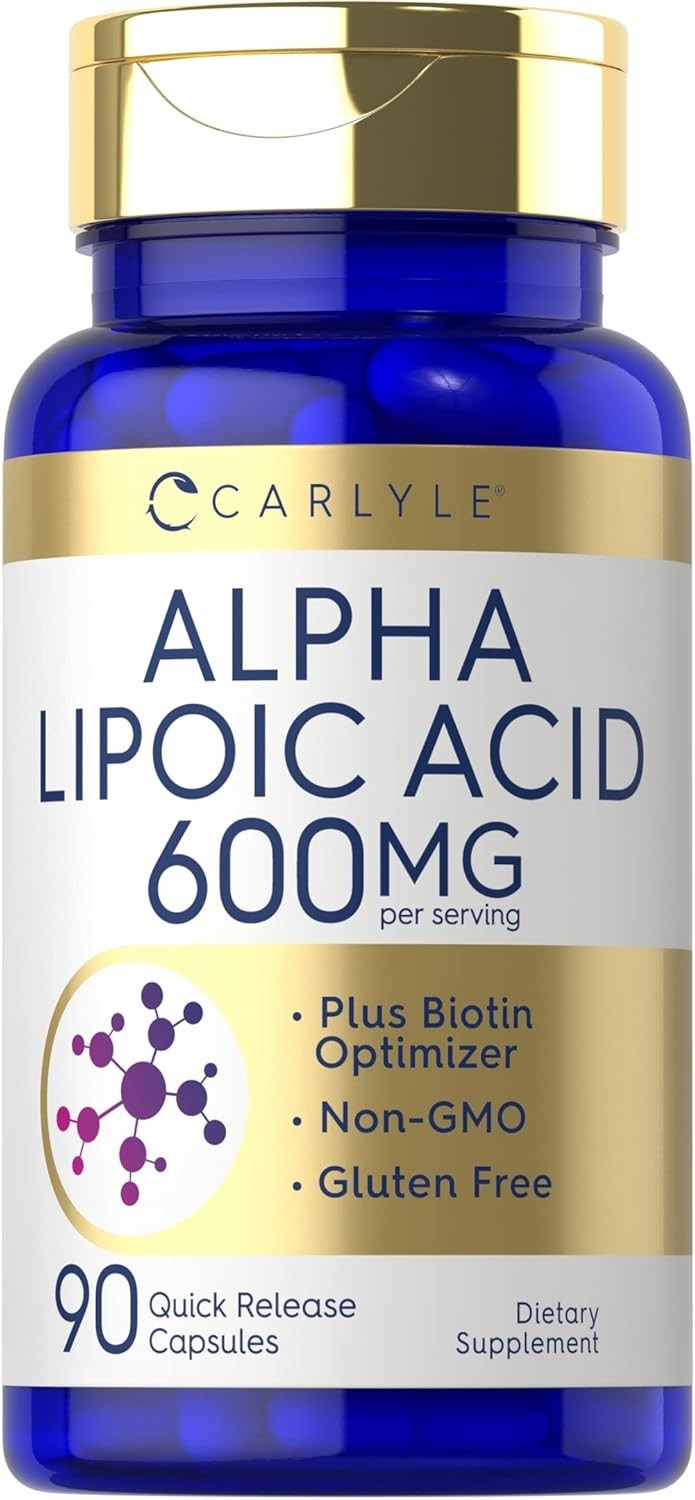 Acido Alfa Lipoico 600 Mg 90 Capsulas Pastillas Alta Calidad Puro Sin Gluten OMG