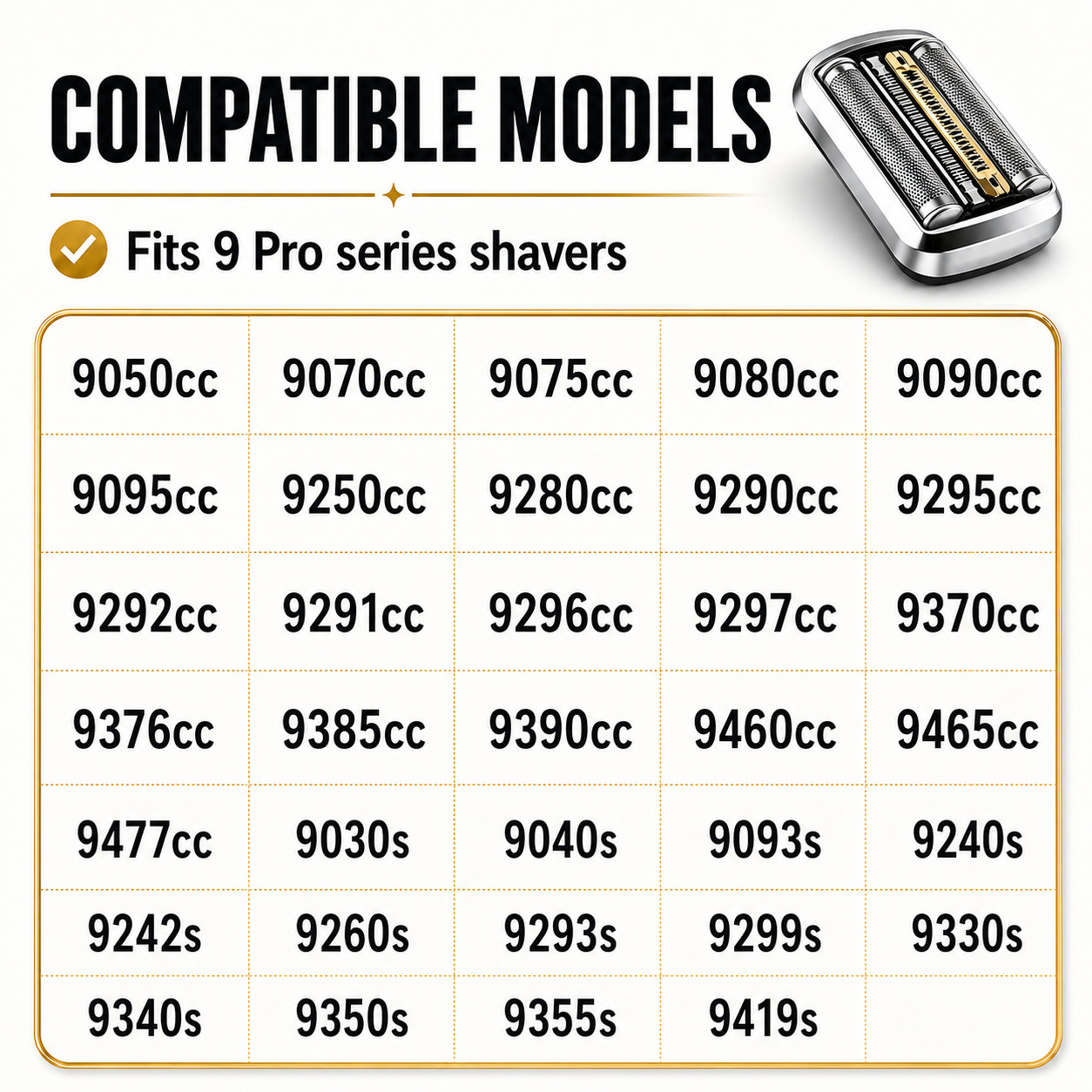 94M Series 9 Pro Replacement Heads for Braun Pro Electric Shavers 2Pcs
