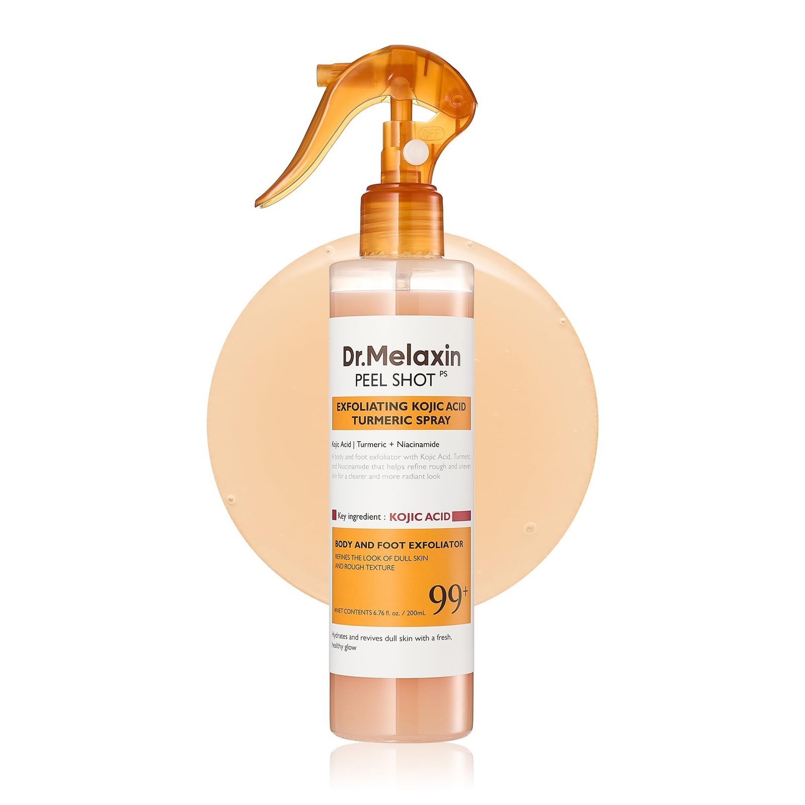Body Keratin Care Kojic Acid Turmeric Spray Gently Exfoliating Peeling Soluti…