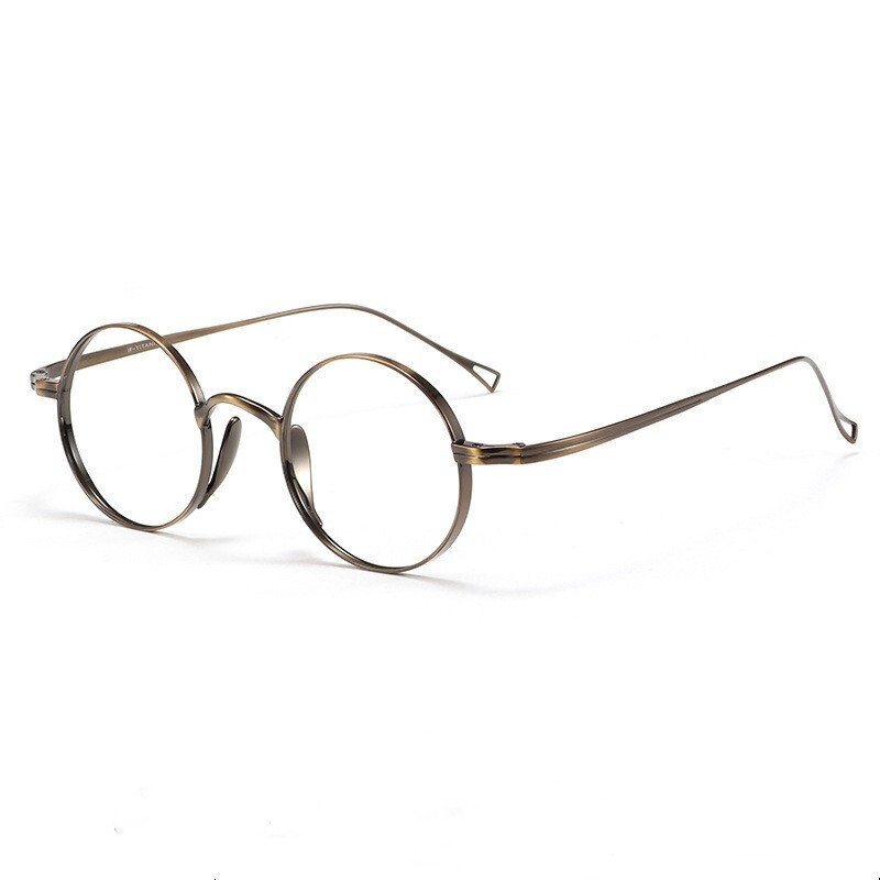 Pure Titanium Handmade Retro Round Glasses Frames Japanese Spectacle Eyeglasses