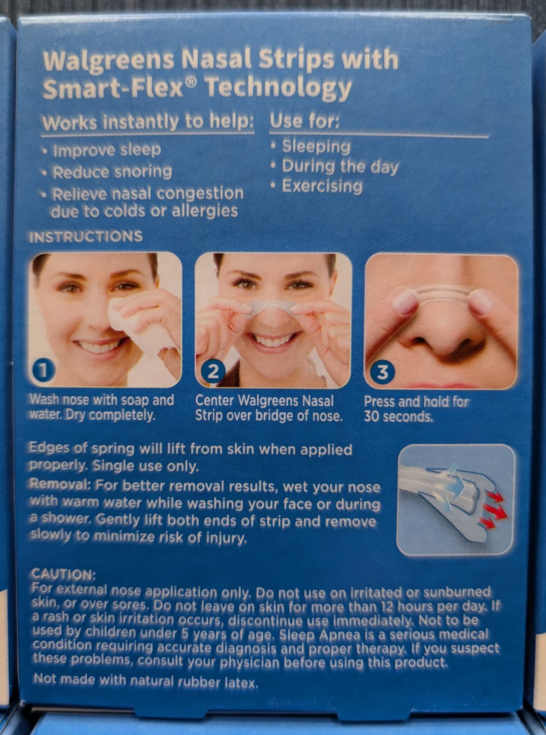 180 Nasal Strips Smart Flex Technology( Sm/Med) Clear Sensitive Skin