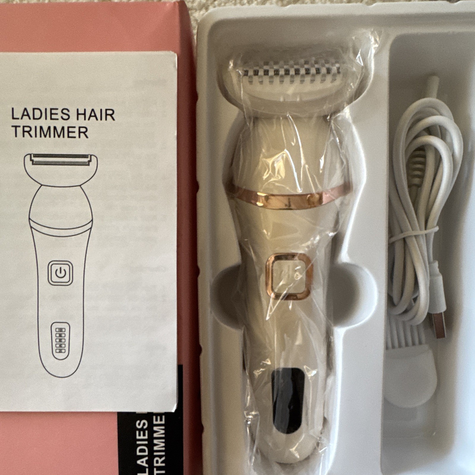 Electric Bikini Razor Shaver Trimmer Body Hair. Rechargeable Wet Dry Cordless