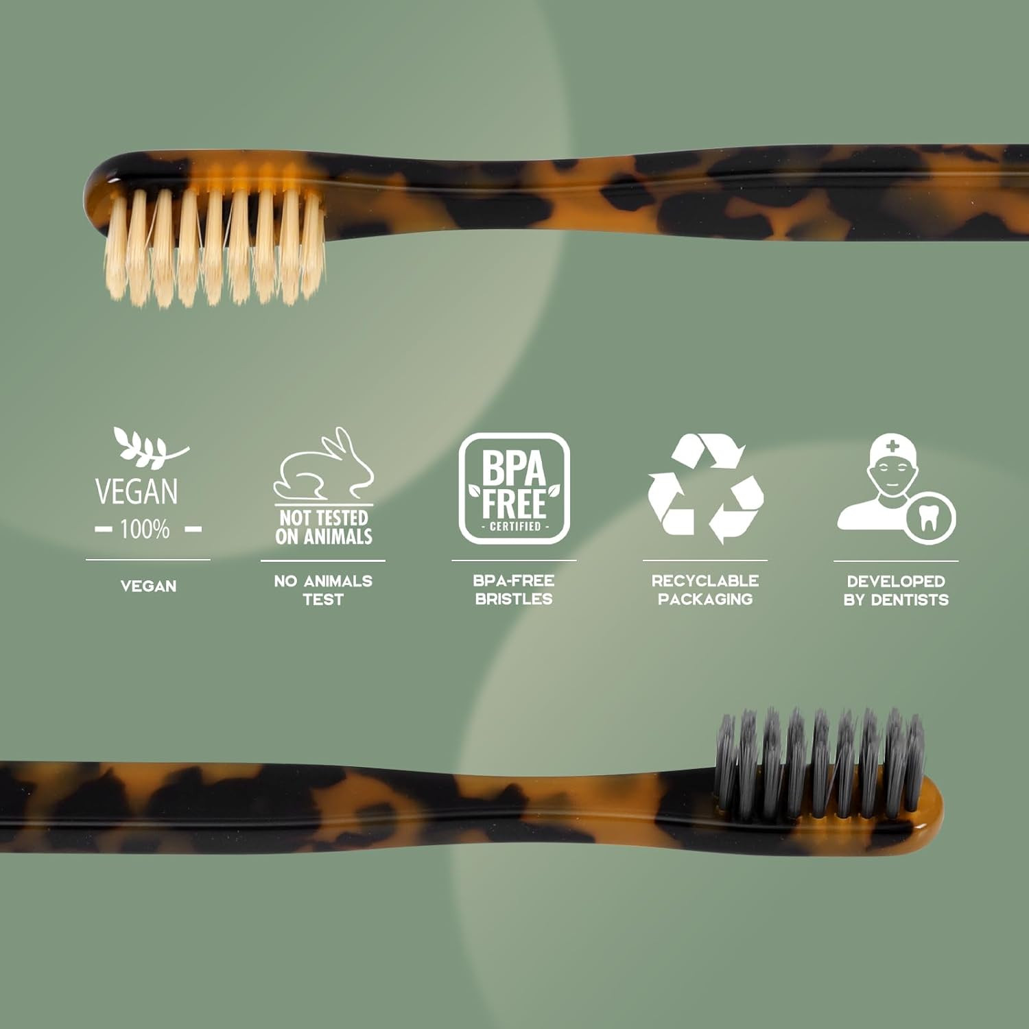 Biodegradable Eco-Friendly Cellulose Acetate Toothbrushes – 8 Count