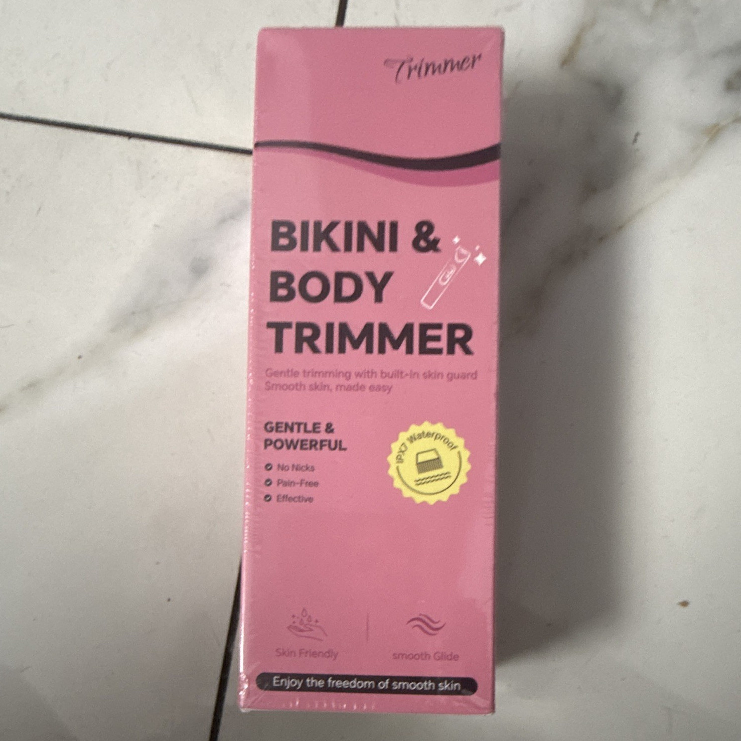 Women Bikini/Body/Face Trimmer, Dual Head, USB Rechargeable, Waterproof, Pink