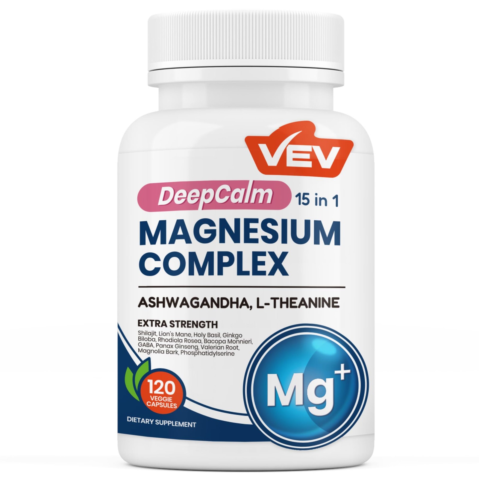 DeepCalm 15in1 Magnesium Complex for Women & Men, Magnesium Supplement, Sleep…