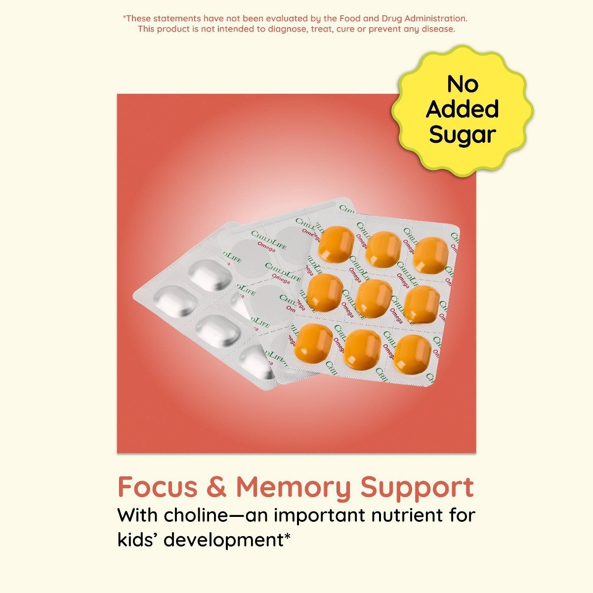 ChildLife Essentials Omega 3 DHA Choline Gummies – 27ct: Sugar-Free & Supplement