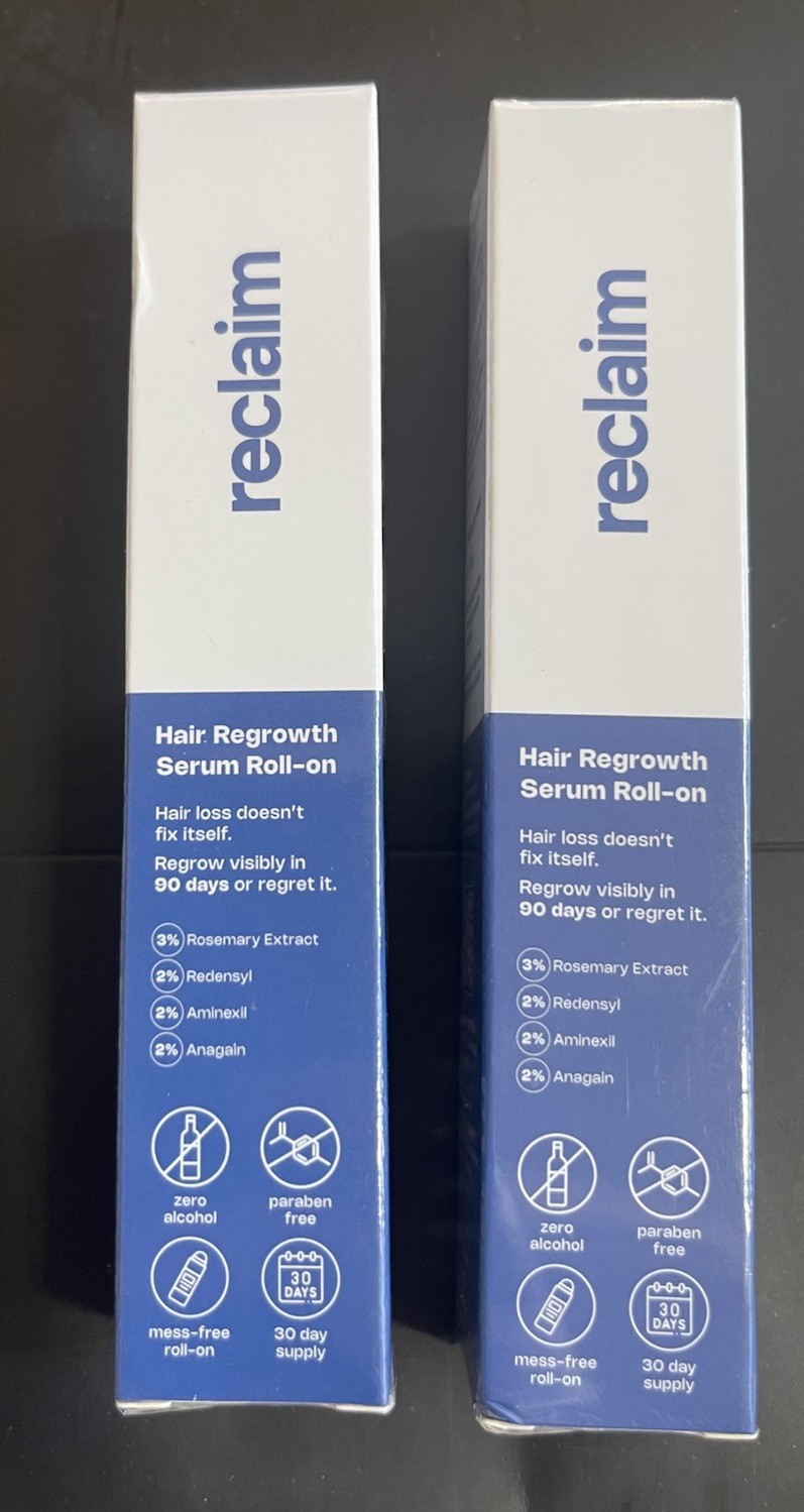 Reclaim Hairline Recovery Serum Roller Hair Loss Treatment New Sealed Packaging