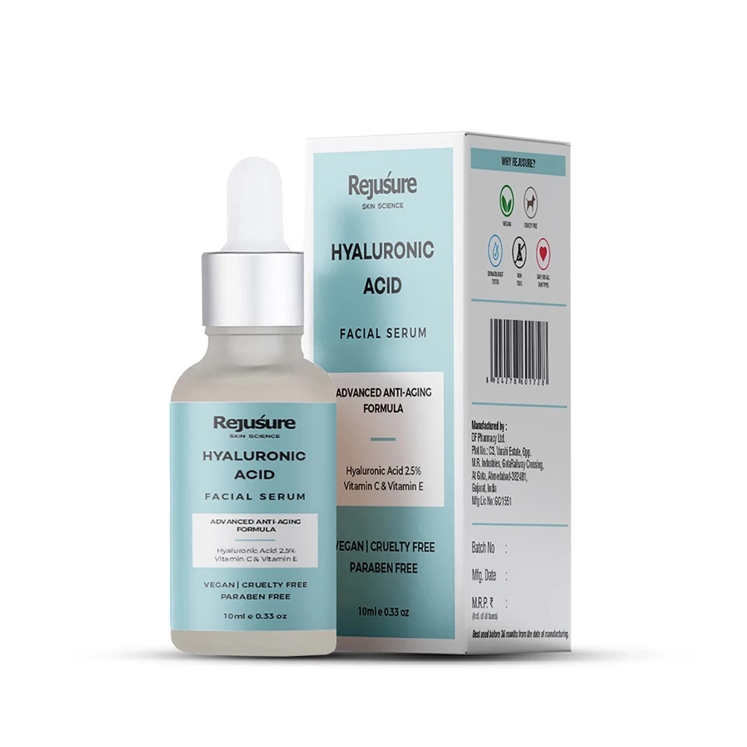 Rejusure Hyaluronic Acid Facial Serum For Hydrates Skin 10ml