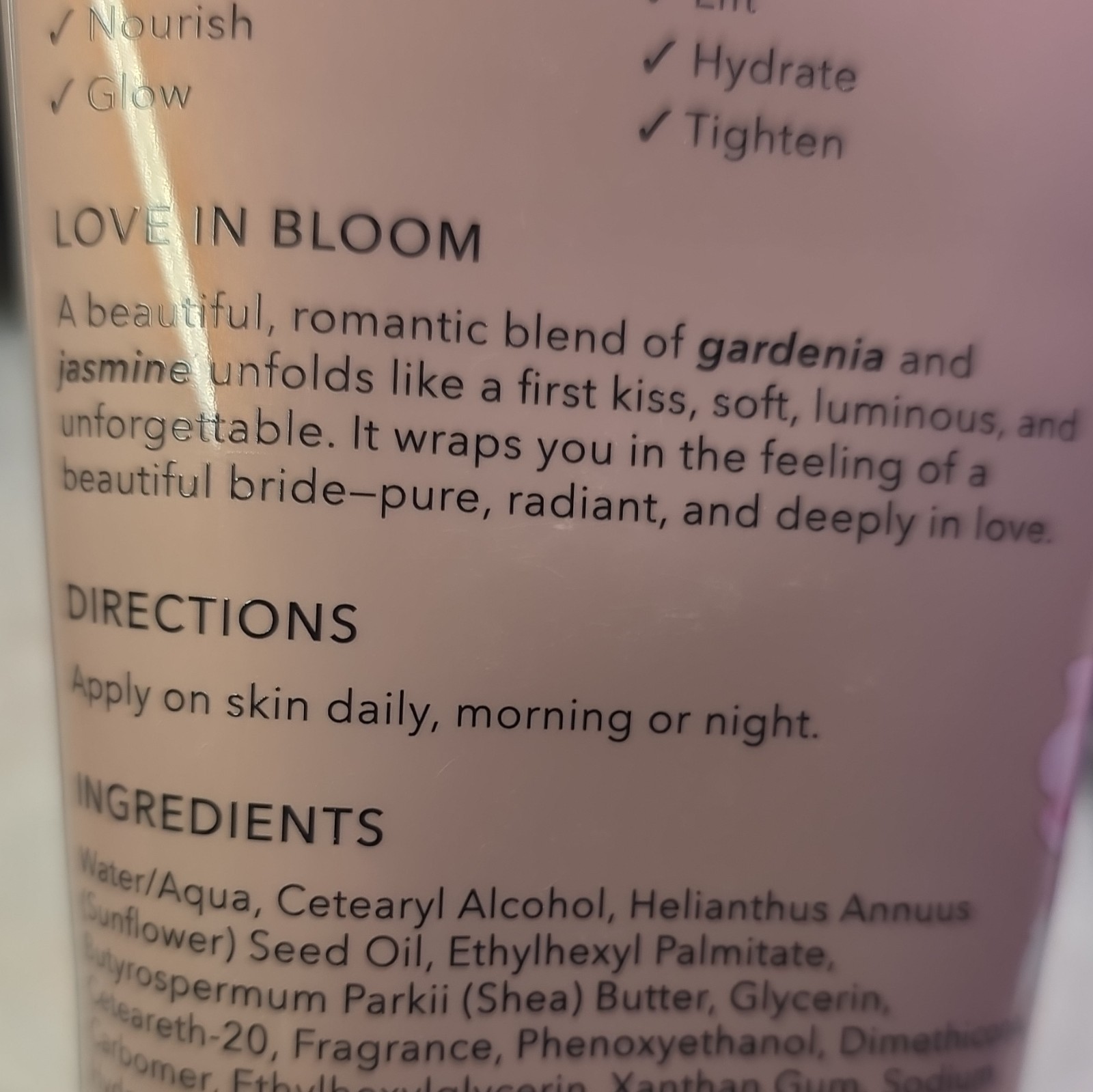 Nakery Beauty Love In Bloom SkinFirm Firming Hydrating Body Cream 8.45 fl oz