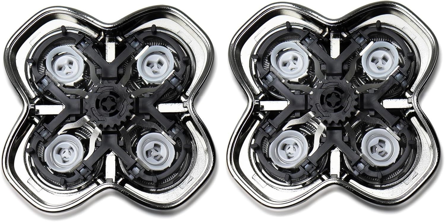 2Pack Pro 4 Shaver Replacement Heads for Skulls Pitbulls Series Gold PRO, Sil…