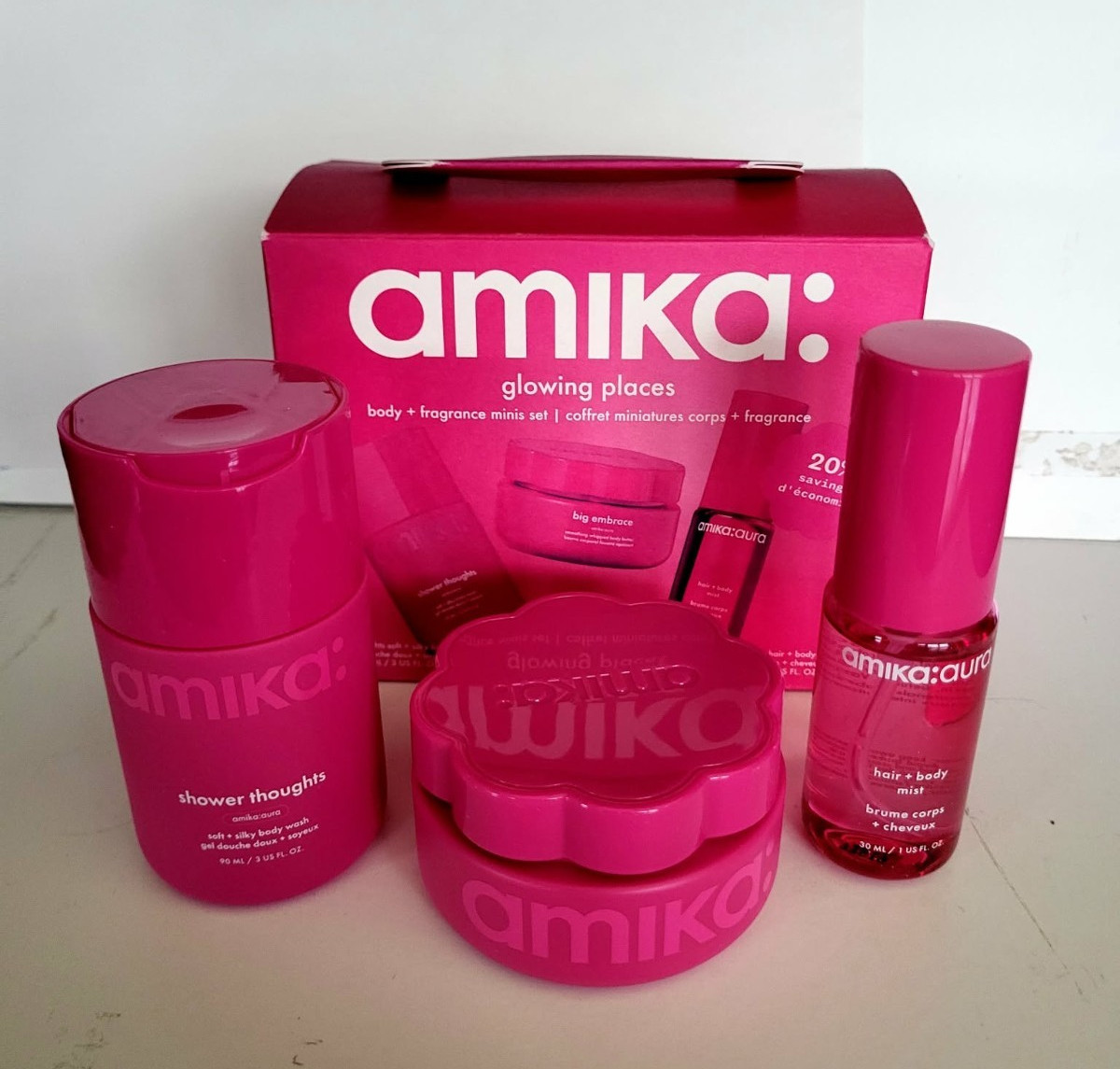 Amika Aura™ Glowing Places Body Care & Fragrance Travel Size Box Set