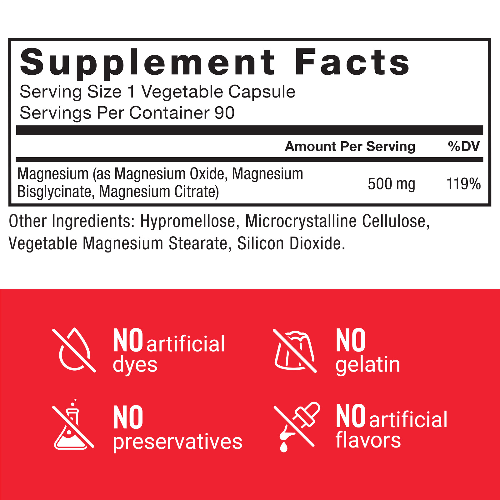Force Factor Magnesium 500mg, Magnesium Glycinate and Citrate, 90 Capsules