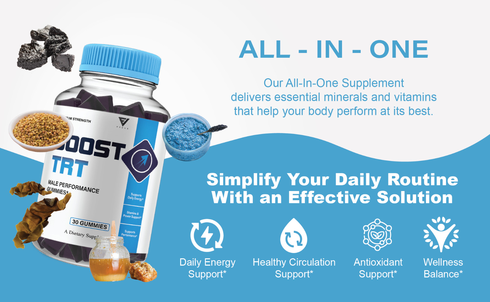 Boost TRT Gummies, Boost TRT Advanced Formula Support (1 Month Supply)