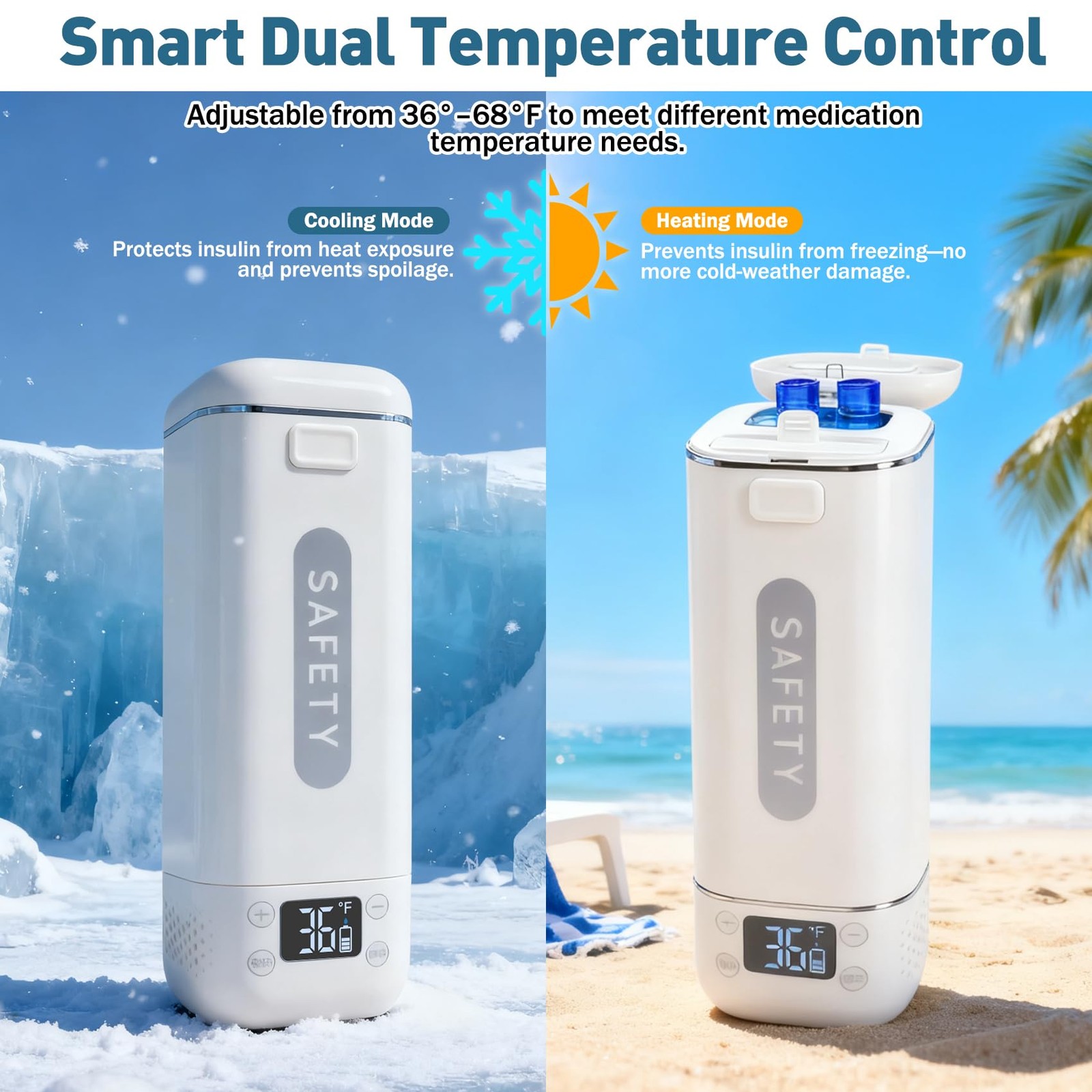 ** NEW Rechargeable Insulin Cooler | TSA Approved | 7 Hours Battery | Portable