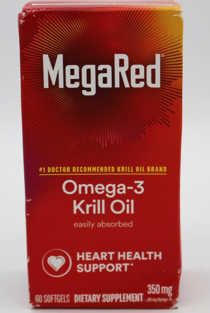 MegaRed Omega-3 Krill Oil Heart Health Support 60 Softgels – EXP 09/2026